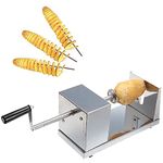 Potato Spiral Slicer Stainless Steel Spiral Potato Twister Potato Cutter Potato Twister Vegetable Fruit Potato Cutter Vegetable Cutter with 3 Stainless Steel Blades Unique Shaping