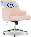 Serta Style Leighton Home Office Chair, Twill Fabric, Blush Pink