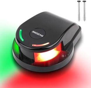 RVZONE Boat Navigation Lights, Navigation Lights for Boats Led IP67 Waterproof Led Boat Lights for Bow, Ideal for Pontoon, Yacht, Power Boat and Small Boat (Black)