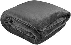 Bambury Ultraplush Blanket,Charcoal, Super King Bed Size