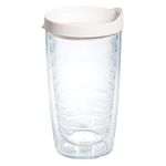 Tervis Clear & Colorful 16oz Insulated Tumbler, Plastic, White Lid