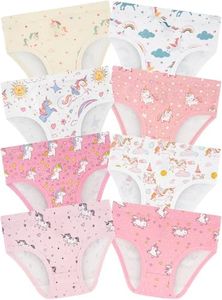BliBliTaTa Girls' Underwear,Soft Cotton Tagless Panties for Toddlers' & Little Kids Comfort,Breathable Briefs in Sizes 18-24 Months,2T,3T,4T,5T,6T,7,8,10,12 Years Old,8-Pack Star-3T-