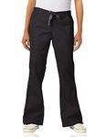 WonderWink Women's Wonderflex Grace Scrub Pant, Black, Small