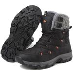 Maxome Snow Boots Mens Winter Boots Waterproof Walking Boots Warm Fur Lined Snow Shoes Ankle Boots Mid Calf Non-Slip Lightweight Sports Outdoor Trekking Hiking Boots