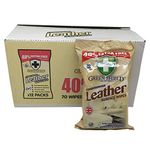 Green Shield Leather Surface Cleaning Wipes 12x 70 Packs: Car Leather and Upholstery Moisturising and Conditioning Wipes: 840 Bulk Wipes in a Retail Display Box