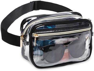 Clear Fanny Pack Stadium Approved，Bunnychill Clear Belt Bag Cross Body Bag for Women Men Transparent Waist Bag Crossbody Purse with Adjustable Belt for Sports, Beach, Events, Concerts, Festivals