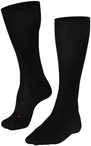 FALKE Men's SK7 Race Ski Socks, Knee High, Ultra Lightweight, Winter Athletic Sock, Breathable Quick Dry, Nylon, Black (Black 3000), 9-10, 1 Pair