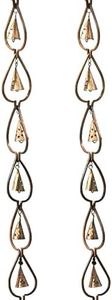 Ancient Graffiti Aspen Leaf and Bell Rain Chains, Pack of 2