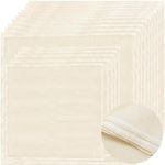 15 Pcs Grade 100 Cheesecloth for Straining, Hemmed Edges, 15×15 & 20×20 Inch, 56×42 Weave, Reusable Unbleached Cotton Cheese Cloth for Yogurt, Nuts, Milk & Baking