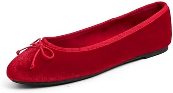 Feversole Women's Macaroon Colorful,Cojín de Espuma con Memoria Colorida Macaron para Mujer, diseño Plano Suave Rojo Terciopelo Tallas 38.5
