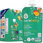 Cerebelly Organic White Bean Pumpkin Apple Baby Food Veggie Puree, 12-Pack Carton/Purée Pour bébés haricots Blancs, citrouille et pomme emballage de 12