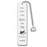 MAIGO Cat Bookmark - Book Lover Gifts, Gifts for Cat Lovers, Bookmarks for Women, Men, Boys, Girls, Kids, Presents for Cat Lovers, Cat Themed Bookmark, Birthday Cat Gifts for Friend, Animal Bookmark