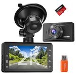 Dash Cam Front 2K with 64 GB SD Card 1440P Quad HD Dash Camera for Cars 3'' IPS Screen Dashboard Driving Recorder with Superb Night Vision,170° Wide Angle,G-Sensor,WDR,Loop Record,Park Mode,USB C