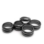 Morchic 10Pcs Magnetic Hematite Plain Band Rings for Women Men, Balance Root Chakra 6mm (Pack of Mixed Size)