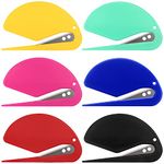 6 Pack Letter Opener Envelope Slitter Set Sharp and Efficient Open Envelopes with Ease (Black/Red/Yellow/Green/Rose/Blue)