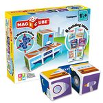 Geomag 122, Magicube Transport - Building Game with Magnetic Cubes, 4 Cubes