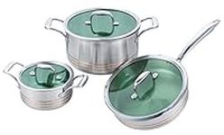 Stainless Steel Copper Core 5-Ply Bonded 6pc Cookware Set (6)