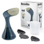 Breville EliteTEMP Advanced Handheld Garment Steamer | Horizontal & Vertical Clothes Steamer for Home & Travel | 2100W | Fast Heat Up | Blue & Gold | VIN448