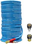 POHIR 150ft Pressure Washer Hose 3/8" 4800 PSI, Kink Resistant Industrial Grade Hose with Quick Connect Ends and Adapters for Hot & Cold Water up to 248°F, Steel Wire Braided Hose for Power Washing