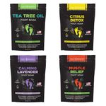DAILY REMEDY Foot Soak Salts- Variety Pack of 4- Tea Tree Oil, Muscle Relief, Calming Lavender & Citrus Soak- For Foot Pain, Soreness, Athleteââ‚¬â„¢s Foot, Odors, Calluses-Made In USA