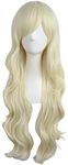 MapofBeauty 28 Inch/70 cm Charming Women Long Curly Full Hair Wig (Light Blonde)