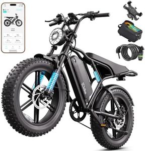Electric Bike for Adults,48V Removable Battery,2000W Peak (Matte Black)