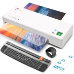 Buyounger Laminator with 40 Pouches, A4 Laminator Machine Thermal and Cold with Paper Trimmer & Corner Rounder, 9 Inches Laminating Machine for Home School Office