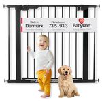BabyDan Premier, Pressure Fit Stair Gate, Covers openings between 73.5-93.3 cm/28.9-36.7 inches, Baby Gate/Safety Gate, Metal, Black, Made in Denmark - (Pet Gate/Dog gate)
