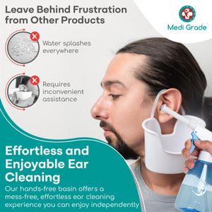Medi Grade Ear Wax Removal Kit – 300ml Bottle, Olive Oil Drops, Reusable