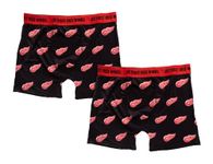 Calhoun NHL Surf & Skate Mens Boxer Briefs with Scatter Team Logo - 2 Pack (Large, Detroit Red Wings)