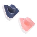 Meetzone Bathtub Wall Sponge Brush Strong Scouring Plastic Handle Washing Cleaning Tool for Bathroom Surfaces Window (Multicolour) (Pack of 2)