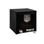 Buyers Products 1703320 Black Steel Underbody Truck Box with Lockable T-Handle Latch, 15 x 13 x 15 Inch, Made In The USA, Tool Box for Bed of Truck, Toolbox for Pickup Truck, Durable Tool Chest