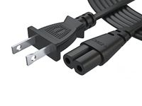 Pwr AC Cable Replacement Power Cord 2 Prong 6 Feet (Black)