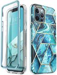 i-Blason Cosmo Series Case for iPhone 12 Pro Max 6.7 inch (2020 Release), Slim Full-Body Stylish Protective Case with Built-in Screen Protector, 6.7'' (Ocean)