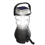 Whetstone 36 LED Solar and Dynamo Powered Camping Lantern, Black/Silver