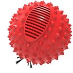 petizer Squeaky Dog Ball Toy for Aggressive Chewers,10cm Indestructible Durable Big Dogs Chew Spiky Ball, Floatable Rubber Pet Toys for Medium &Large Breeds