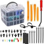 925Pcs Car Trim Clips, Assorted Plastic Car Retainer Clips Fasteners Kit, Car Rivet Clip Box with 5 Removal Tools, Nylon Bumper Expansion Rivets Car Body Clips Interior Door Trim Panel Fender Clips