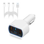 BatPower CPD2 High Power Delivery 120W USB-C Laptop Car Charger Compatible with New MacBook Pro Air USB C Laptop HP Dell Razer Surface Vehicle Charger DC 12v-24v auto Power Supply with Dual USB QC3.0