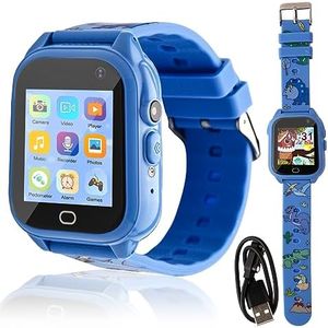 MUSUNFE Kids Smart Watch for 3-10 Year Old Boys, with 26 Puzzle Games HD Touch Screen Camera Music Pedometer Alarm Birthday Christmas Toy Gifts for 3 4 5 6 7 8 9 10 11 12 Year Old Boys Girls (Blue)