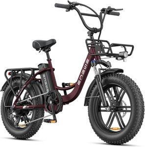 ENGWE L20 BOOST Electric Bike, 20‘’ ×4.0‘’ Fat Tire E-Bike for Adults 7 Speeds, 250W Motor 48V 13AhRemovable Battery Range up 120 km (Red)