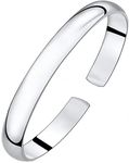 Women Solid 925 Sterling Silver Bangle Adjustable Opening Bracelet Girls Jewelry Birthday Gift