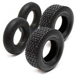 Lawn Mower Tyre Set 2 Tyres with Inner Tubes with Angled Valves 18x8.50-8 4PR