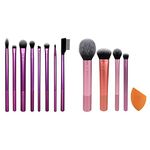 Real Techniques Everyday Essentials + Eyeshadow Brush Set With Gel Eyeliner (Set of 9)