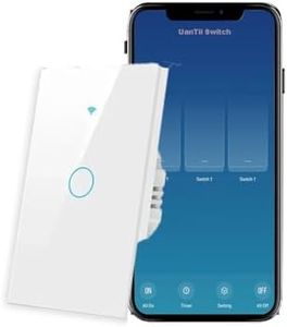 UanTii Smart Switch Tuya WiFi Switch Alexa Switch Timing Schedule Wireless Switch Works with Smart Life App, Compatible with Alexa Works with Google Home (white-1gang)