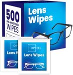 Lens Wipes for Eyeglasses - Pre-moistened Eyeglass Lens Cleaning Wipes - 500 Lens Wipes Individually Wrapped Sracth-Free Streak-Free Eye Glasses Wipes Lens Cleaner for Sunglass & Camera Lens