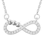 GIVA 925 Silver Infinity Heart Necklace |Gifts for Girlfriend, Gifts for Women & Girls| With Certificate of Authenticity and 925 Stamp | 6 Month Warranty*