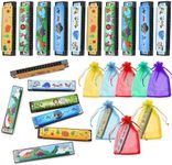 10 Sets Harmonica with Organza Gift