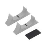 LT Easiyl 2pcs Console Holder Stand Gamepad Stand Cradle Console Stand Adapter Cooling Holder Base Horizontal Support Mount Compatible with Wii U Gamepad Gray