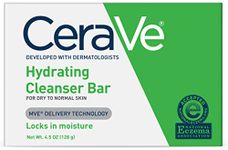 CeraVe Hydrating Cleansing Bar 4.5 oz Non-Soap Alternative for Daily Body and Facial Washing, Dry to Normal Skin