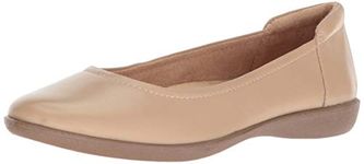 Naturalizer Womens Flexy Comfortable Slip On Round Toe Ballet Flats, Nude, 7